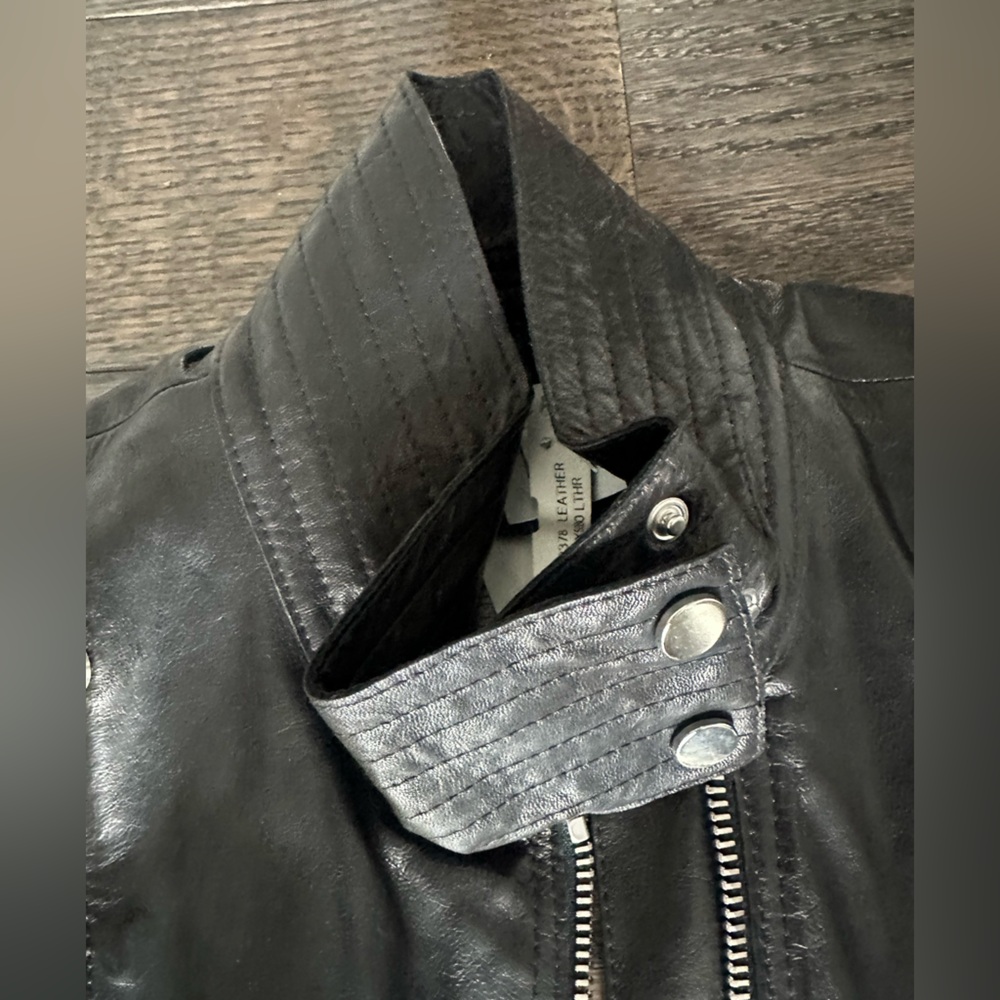 Rare Veronica Beard Leather Moto Dickie - Picture 6 of 8